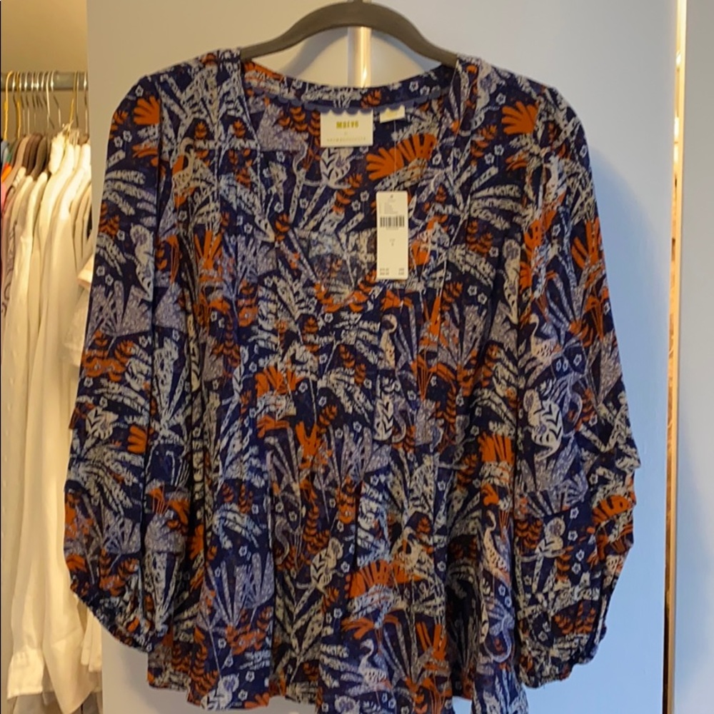 Maeve by Anthropologie Navy / Marine Top